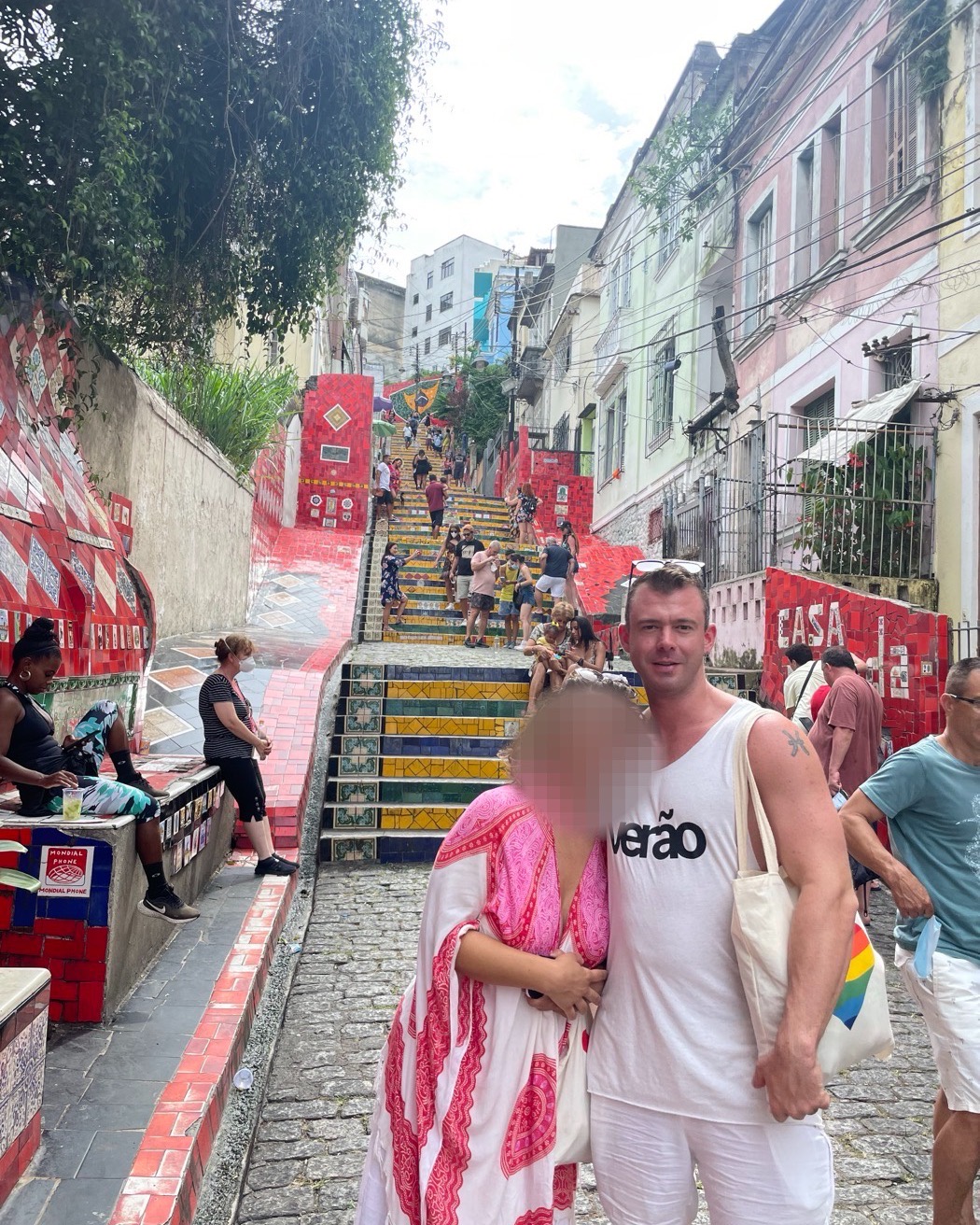 A Escadaria Selarón, entre a Lapa e Santa Teresa.