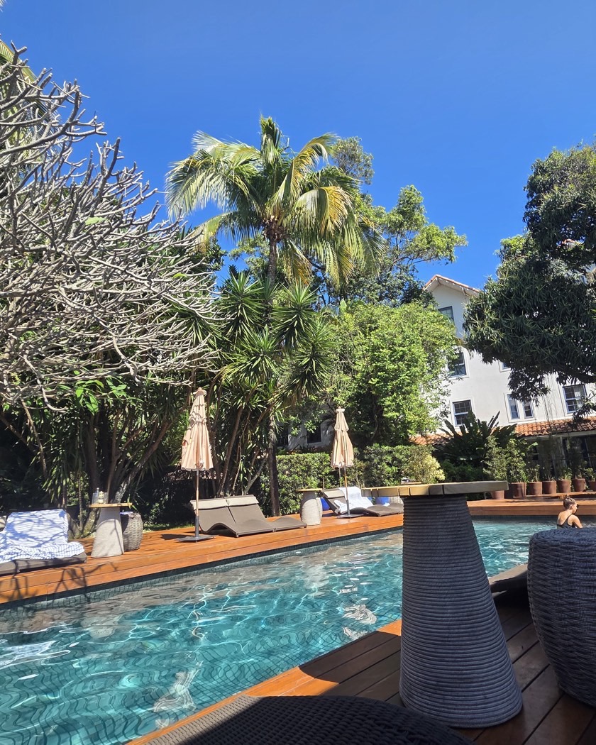 A piscina do Santa Teresa Hotel.