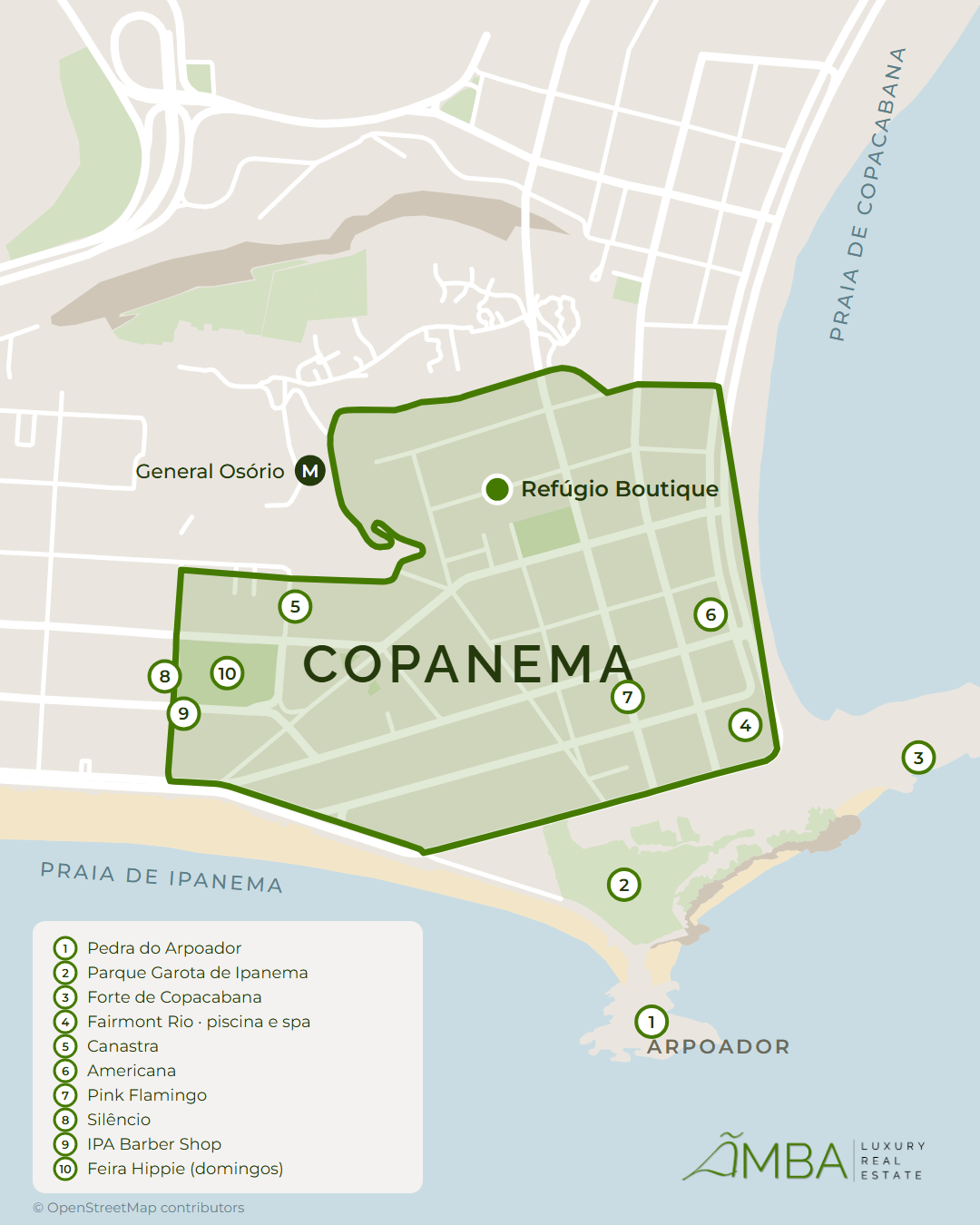 O Copanema e os nossos endereços favoritos.