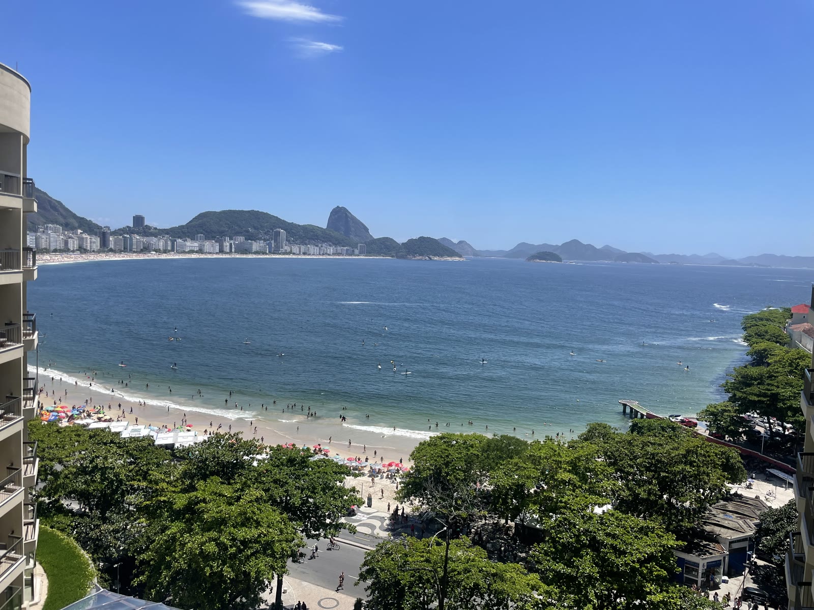 Copacabana e o Pão de Açúcar.